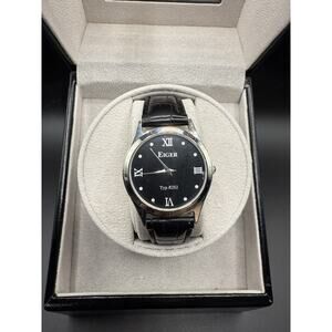 Running Eiger Typ A202 Men's Black Analog Quartz Wrist Watch New Battery Black
